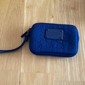 Michael Kors navy blue mini wristlet